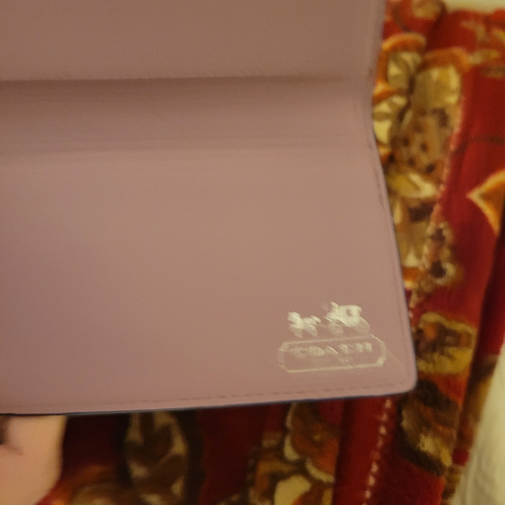 Coach Pebble leather Muti-Color check book wallet. - Picture 4 of 8